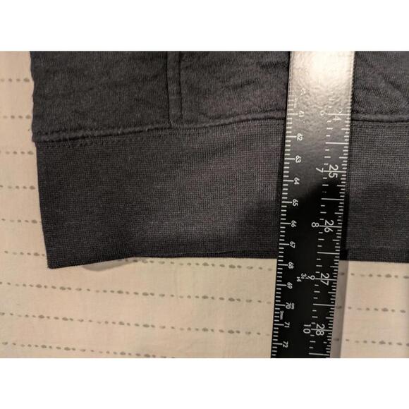 Eddie Bauer Quilted Snap Pullover Gray Mock Neck Sweatshirt Mens Medium - Picture 7 of 8